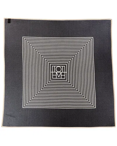 Totême Toteme Stripe Print Silk Scarf