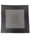Totême Signature Monogram Silk Blanket Scarf Black In Black