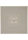 Totême Toteme Striped Logo-print Silk Scarf In Cream