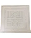 Totême Toteme Striped Monogram Print Silk Scarf
