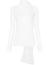 Totême Draped-scarf Sweater In White