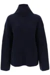 TOTÊME TOTEME SWEATER WITH WRAPPED FUNNEL NECK