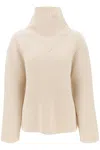 TOTÊME TOTEME SWEATER WITH WRAPPED FUNNEL NECK WOMEN