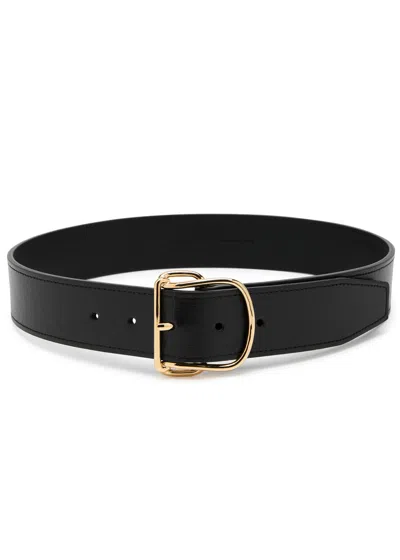 Totême Toteme Swirl Leather Belt In Black