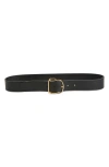 Totême Toteme Swirl Leather Belt In Black