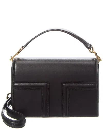 Totême Toteme T Flap Mini Leather Shoulder Bag In Black