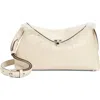 Totême Shearling T-lock Clutch Ecru In Ecru