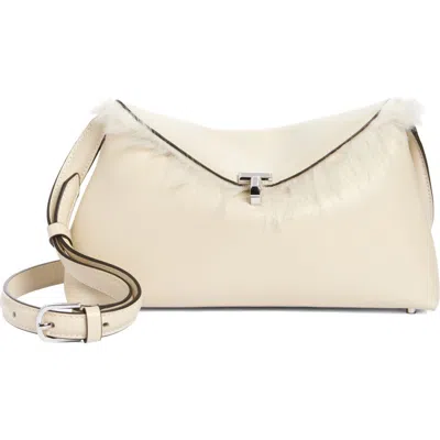 TOTÊME TOTEME T-LOCK GENUINE SHEARLING CLUTCH