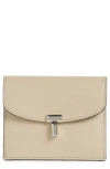 Totême Toteme T-lock Leather Card Holder In Fawn