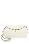 Totême Toteme T-lock Leather Clutch In Milk