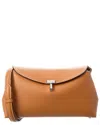 Totême Toteme T-lock Top Handle Leather Satchel In Brown