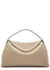 Totême Toteme T-lock Top Handle Leather Shoulder Bag In Cream