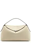 Totême Toteme T-lock Curved Leather Shoulder Bag In White