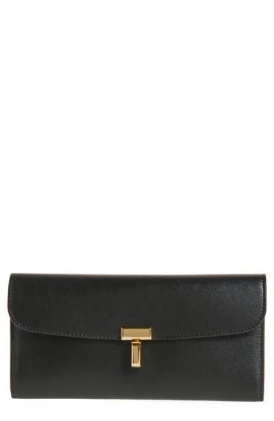 TOTÊME TOTEME T-LOCK LEATHER WALLET