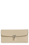 Totême Toteme T-lock Leather Wallet In Fawn