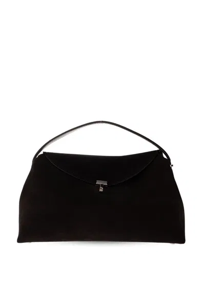 Totême T Lock Shoulder Bag In Black