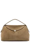 Totême Toteme T-lock Suede Top Handle Bags In Brown