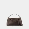 Totême T-lock Nappa Leather Top Handle Bag In Brown