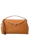 Totême Toteme T-lock Top Handle Leather Satchel In Black