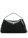 Totême Toteme T-lock Woven Leather Top Handle Bag