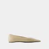 Totême 10mm The Asymmetric Ballerina Flats In Beige