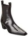Totême Toteme The City Leather Bootie In Black
