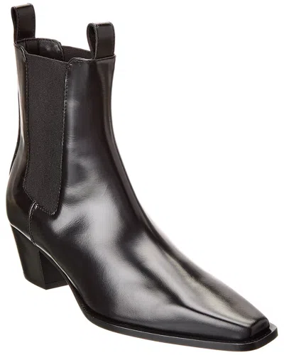 Totême Toteme The City Leather Bootie In Black