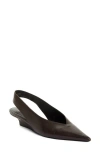 Totême The Wedge-heel Slingback Bark In Bark