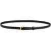 Totême Toteme Leather Thin Belt In Black