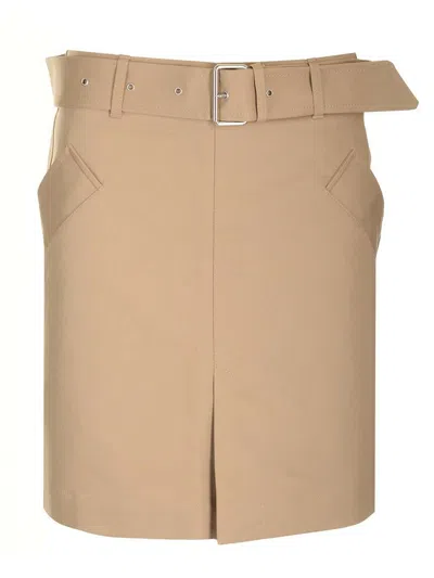 Totême Trench Slit Detailed Skirt In Beige