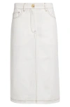 Totême Contrast-stitching Midi Skirt In White