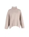 Totême Toteme Turtleneck Sweater In Beige Wool In Beige