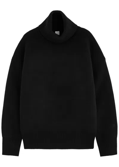 Totême Toteme Turtleneck Wool-blend Jumper In Black