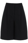 Totême Relaxed Twill Shorts In Black