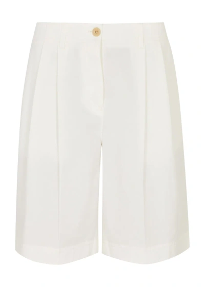 Totême Twill Shorts In White