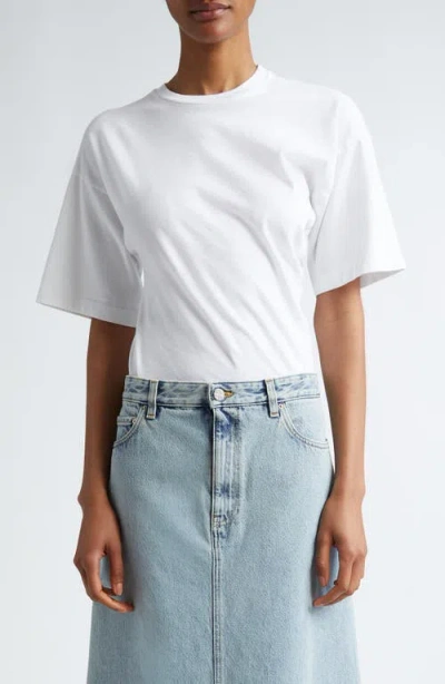 Totême Toteme Twisted Organic Cotton T-shirt In Off White