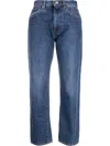 Totême Twisted Seam High-rise Straight-leg Organic-denim Jeans