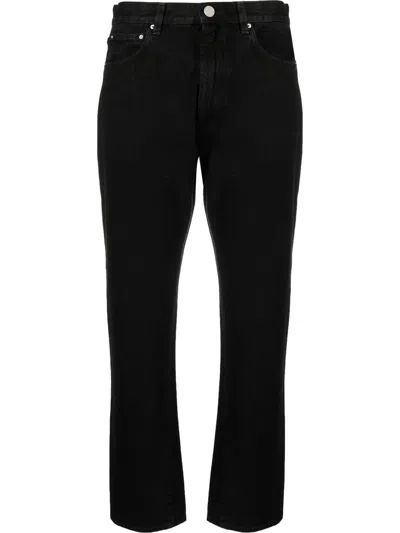 Totême Twisted-seam Straight-leg Jeans In Black