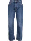 Totême Twisted Seam High-rise Straight-leg Organic-denim Jeans In Blue