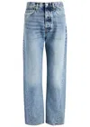 Totême Toteme Twisted Seam High Waist Straight Leg Jeans In Denim