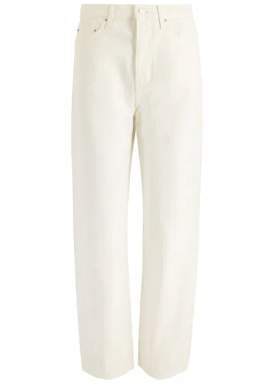 Totême Toteme Twisted Seam Straight-leg Jeans In Off White