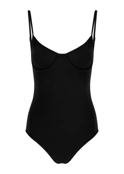 Totême Recycled Underwired Swimsuit In Black