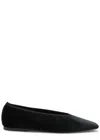 Totême Toteme Minimalist Velvet Ballerinas Shoes In Black