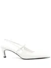 Totême Toteme Sharp Kitten Heel Slingback Pump In White