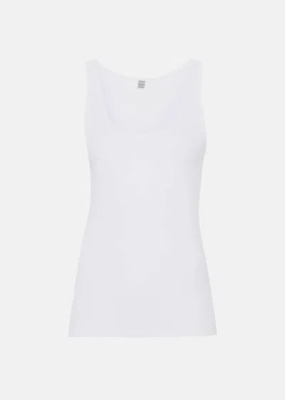 Totême Toteme White Classic Ribbed Tank Top