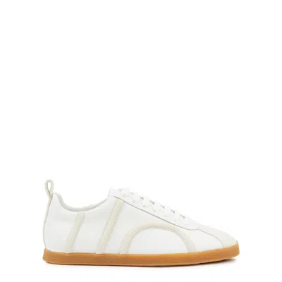 Totême White Leather Sneakers In Off White