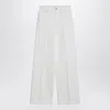 Totême Toteme White Pants In Organic Cotton Women