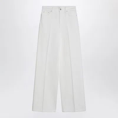 Totême Toteme White Pants In Organic Cotton Women