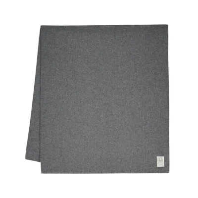 TOTÊME TOTÊME WIDE CLASSIC SCARF - WOOL - GREY