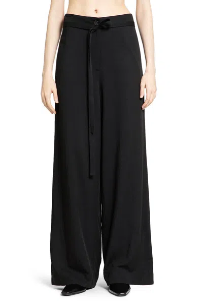 Totême Tie-waist Fluid Trousers In Black